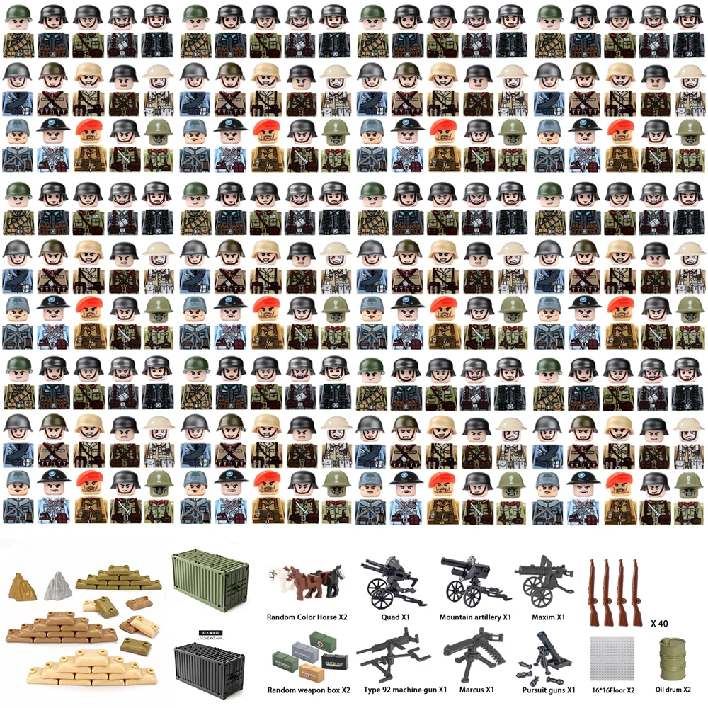 Model Kit Tank - USA UK WWII Military Building Blocks