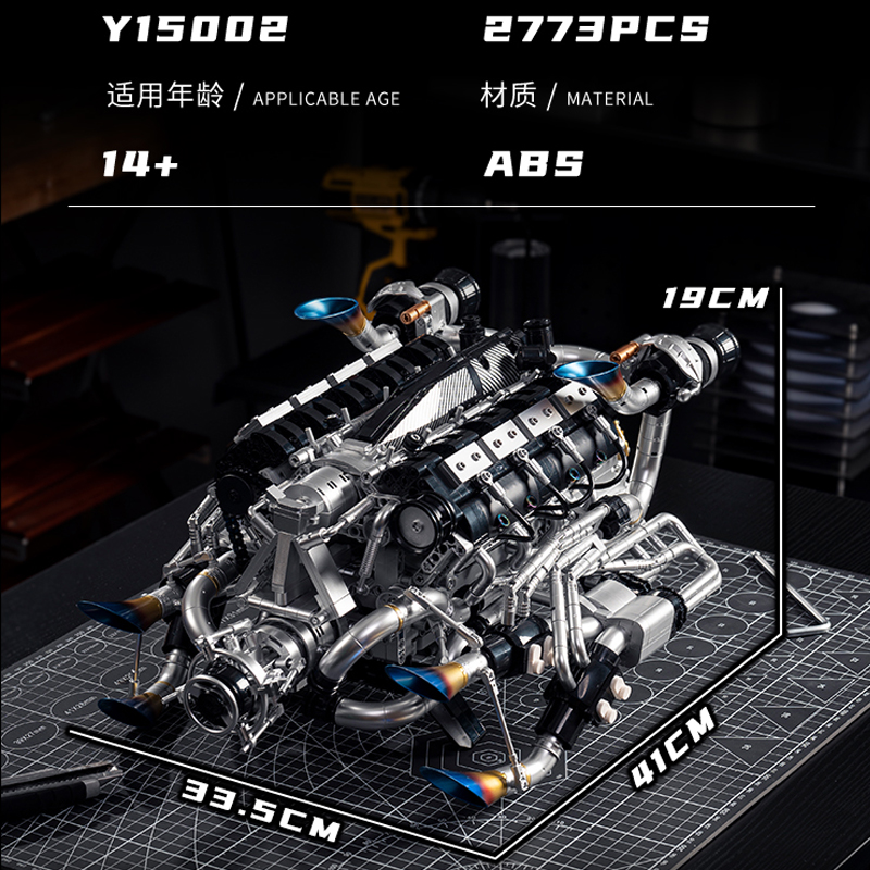 MOC Supercar V8 Engine Buildin - Model Kit V8 review and price