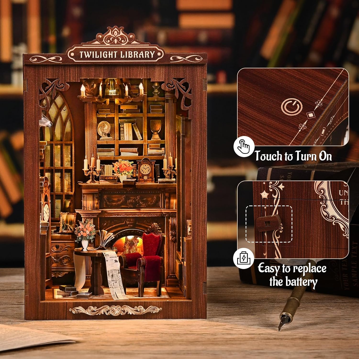 DIY Book Nook Kit Miniature Wo - Model Kit Centaur review and price