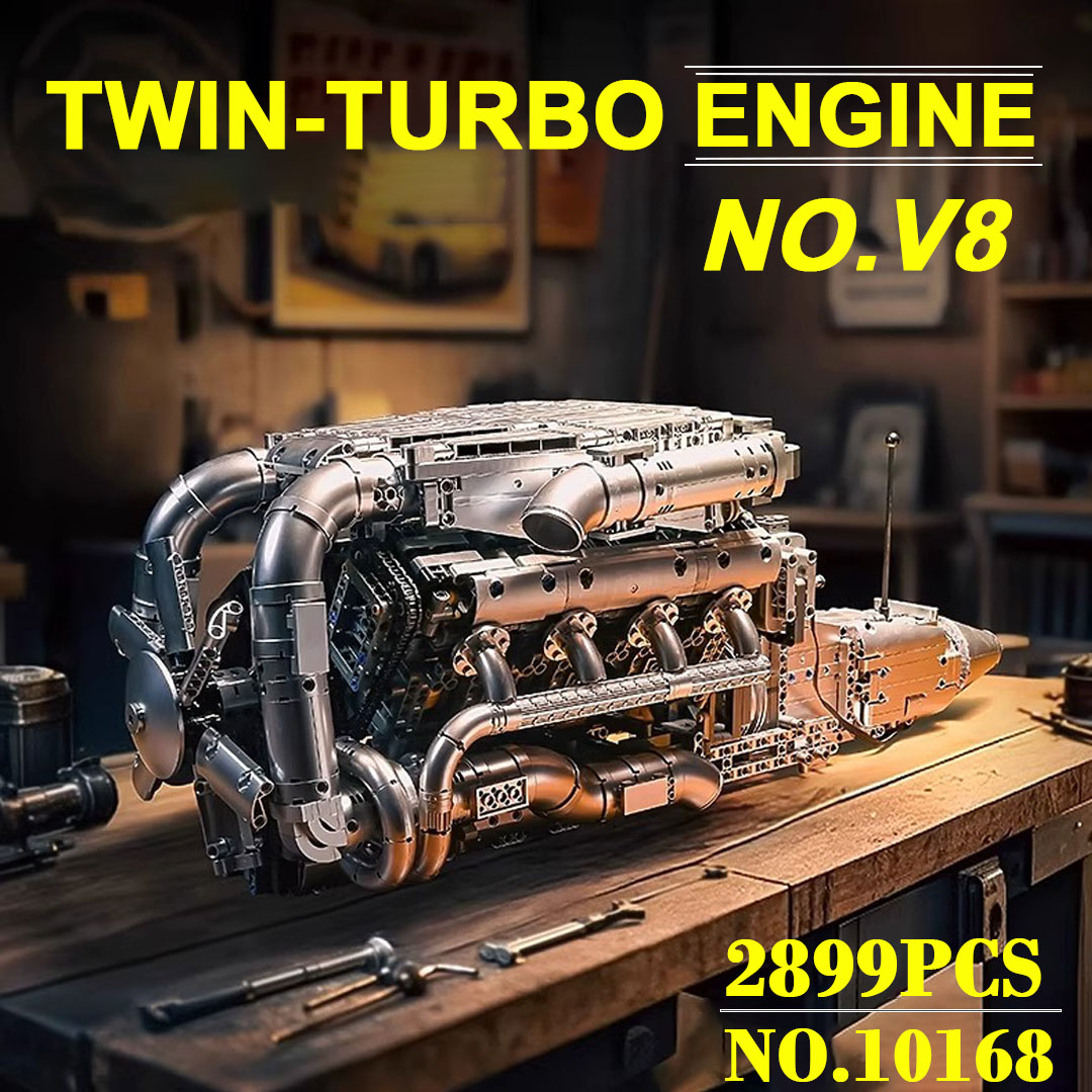 Mould King 10168 V8 Twin Turbo - Model Kit V8 review and price