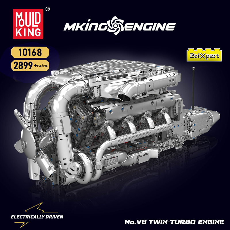 Mould King 10168 V8 Twin Turbo - Model Kit V8 review and price